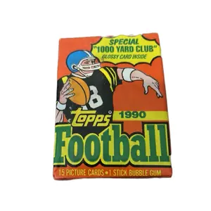 1990 Topps Football Wax Packs-(15 cards/pack)-Factory Sealed