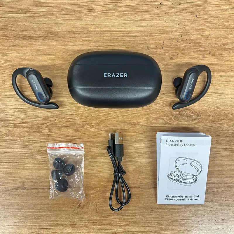 ERAZER XT60PRO True Wireless Earbuds with Built-in Microphone，Battery LED Display, IPX5 Waterproof Sports Earphone, Fall Gift 3