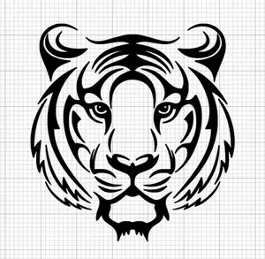 Durable Tiger Face Car Sticker for All Vehicle Models