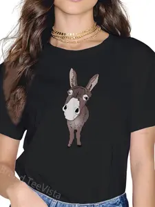 100% Cotton Unisex Funny looking Donkey Gift idea for cute Donkeys & Horses T-Shirt