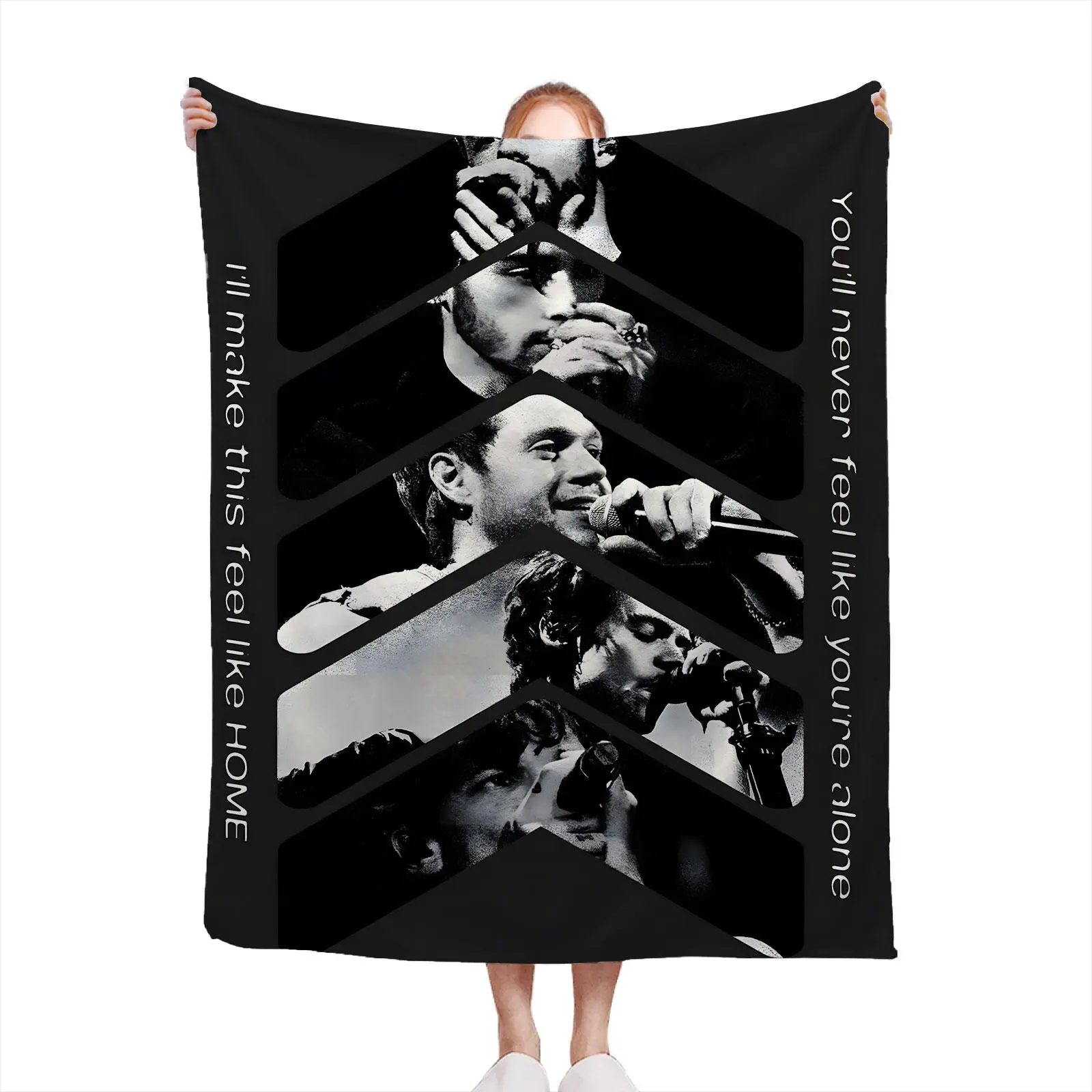 One Direction Flannel Throw Blanket—The Ideal Choice For Minimalists And Couples Alike. Whether You'Re Napping On The Sofa Or Settling In For A Movie, It Creates A Warm And Cozy Home Atmosphere.