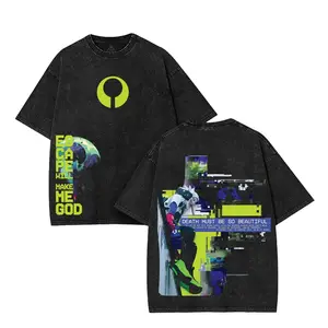 Marathon Gameplay Washed Lightweight Cotton Sweater, Retro Vintage Washed Tshirt, men gifts, ,Graphic Streetwear T-shirt Fabric Seamless