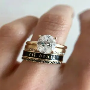 Simple design ring with special message, suitable for everyday wear.