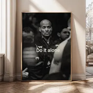 David Goggins Wall Art  Print – Do It Alone Quote, Discipline Mindset Poster, Gym Motivation Wall Decor – SH52-NO FRAME