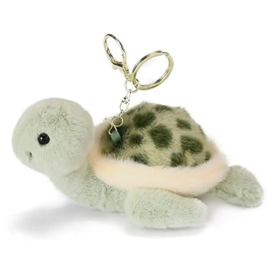 Cute Turtle Plush Keychain – Soft Turtle Keyring for Handbags, Backpacks and Car Keys