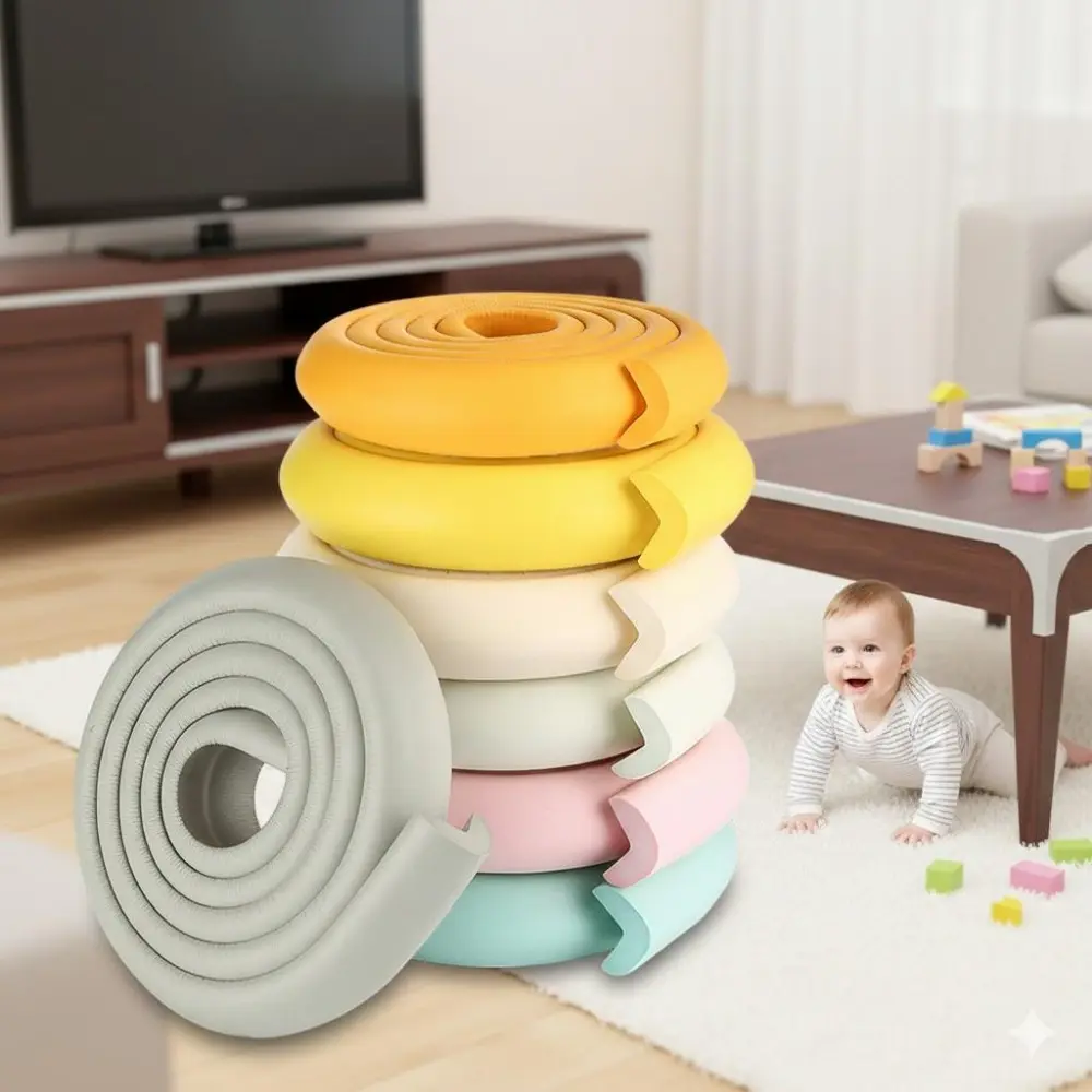 Upgraded L-Shaped Corner Guards: Extra Thick Self-Adhesive Waterproof Bumpers, Child Safety Nursery Toddlers Soft Edge Protectors, Anti-Peel Furniture Padding, Cut-to-Fit Table Edge Cushions for Home Safety