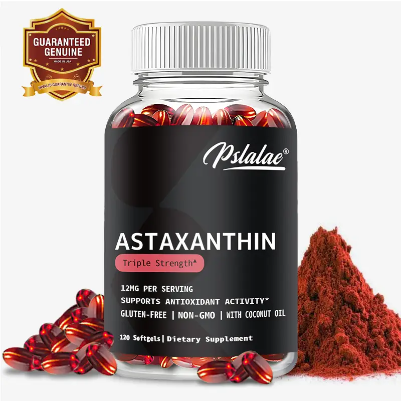 Pslalae - Vegan Icelandic Astaxanthin 12 mg | Non-GMO - 60/120 Veggie Softgels (2 Month Supply) Safe and Reliable Long-term Supply