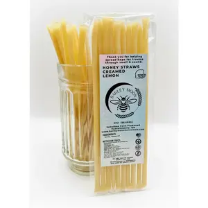 Honey Straws - Creamed Lemon - Barley Moon Botanicals - Pure Honey, Natural Ingredients