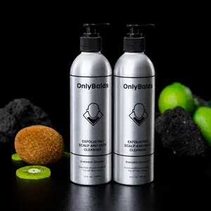 OnlyBalds Exfoliating Scalp & Face Cleanser 2-Pack | Bald Head Wash | Volcanic Rock | Aluminum Bottle