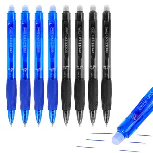 0.5mm Large Capacity Erasable Gel Pen (10pcs/set), Gel Ink Pens, Fine Point Pens, 30/50pcs Refill, Writing Pen for Office & School, Office Stationery & Supplies