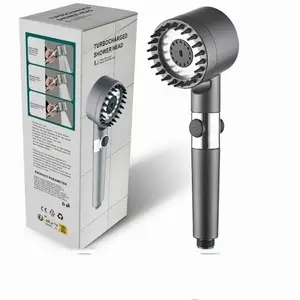 High-Pressure Shower Head with Filter, Pressure Showerhead, Enhanced Rainfall Spray, Pressure Boosting Bath Spout, Durable Bathroom Accessory