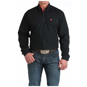 MTW1106042 Cinch Men's Long Sleeve Button Down Western Shirt - Black