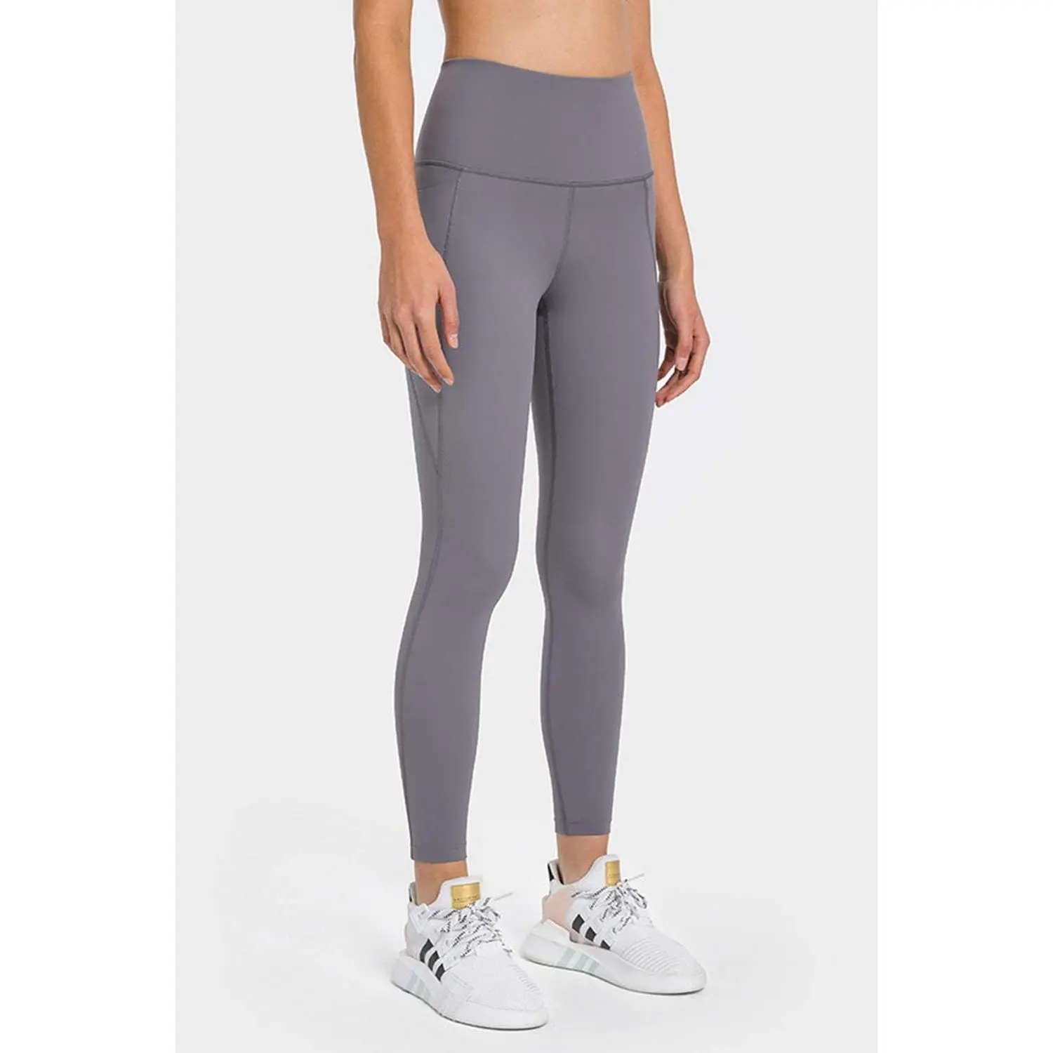 High Waist Ankle-Length Yoga Leggings with Pockets