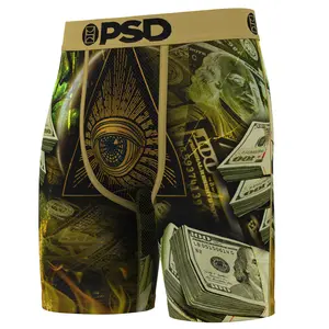 PSD Men's Golden Industry Boxer Brief - Standard Length 7 Inch Inseam, Soft and Breathable Poly Blend Fabric