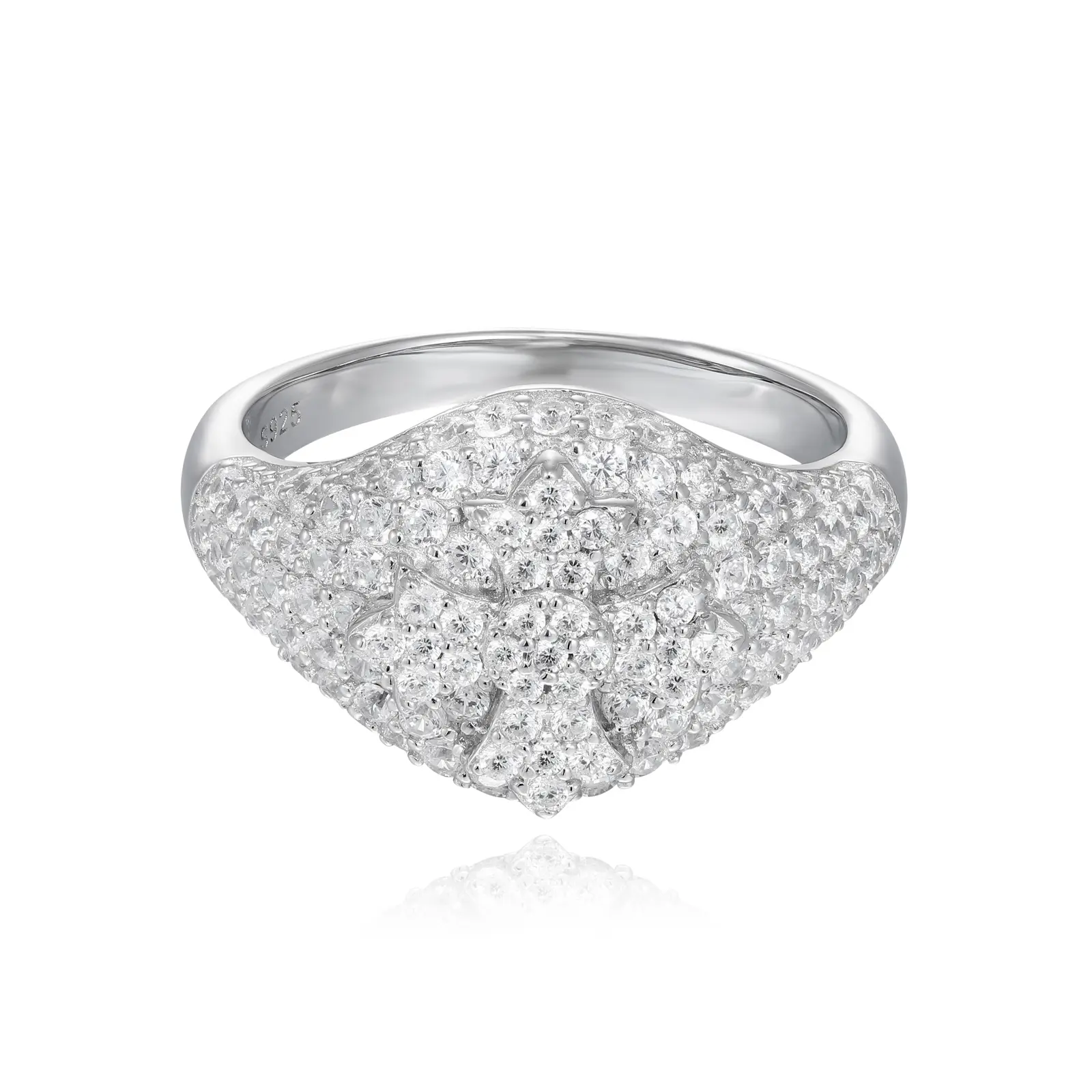 Croheart Type Cross Ring UCCIYO Lab-Created Moissanite S925 Sterling Silver Moissanite Ring for Women Men Hip Hop Jewelry Gift summerwins【#R523 】