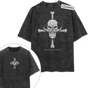 Whitebeard Pirates Shirt, Anime Shirt, Washed T-Shirt,1 Piece Tshirt, Full Size, Full Color - Choose Your Fit - Perfect for Every Occasion