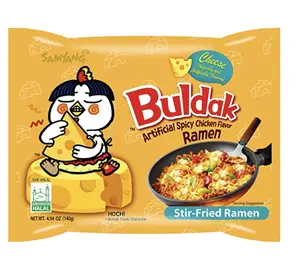 [5 Pack] 치즈 Samyang Buldak CHEESE Flavor, 4.94oz, Halal-friendly Instant Ramen SPICY RAMEN