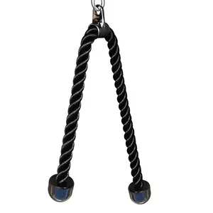 1pc Long Tricep Rope, Pull Down Machine Attachment, 120cm/140cm/160cm ( 47.24in/55.12in/63in) Length, For Strength Training, Muscle Exercise