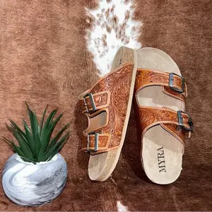 Molly Megan hand-tooled sandals