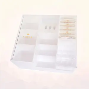 Amber Lash Acrylic Organizer Storage Box with Lash Compartment