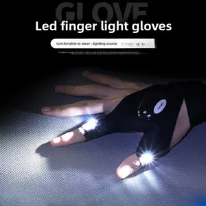 Finger light gloves, flashlight, luminous fishing gloves, emergency repair night fishing lighting gloves, finger light gloves