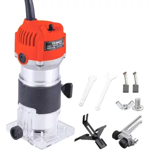 110V 800W 30000R/MIN Compact Red Wood Router Tool Electric Hand Trimmer for Woodworking Edge Laminate