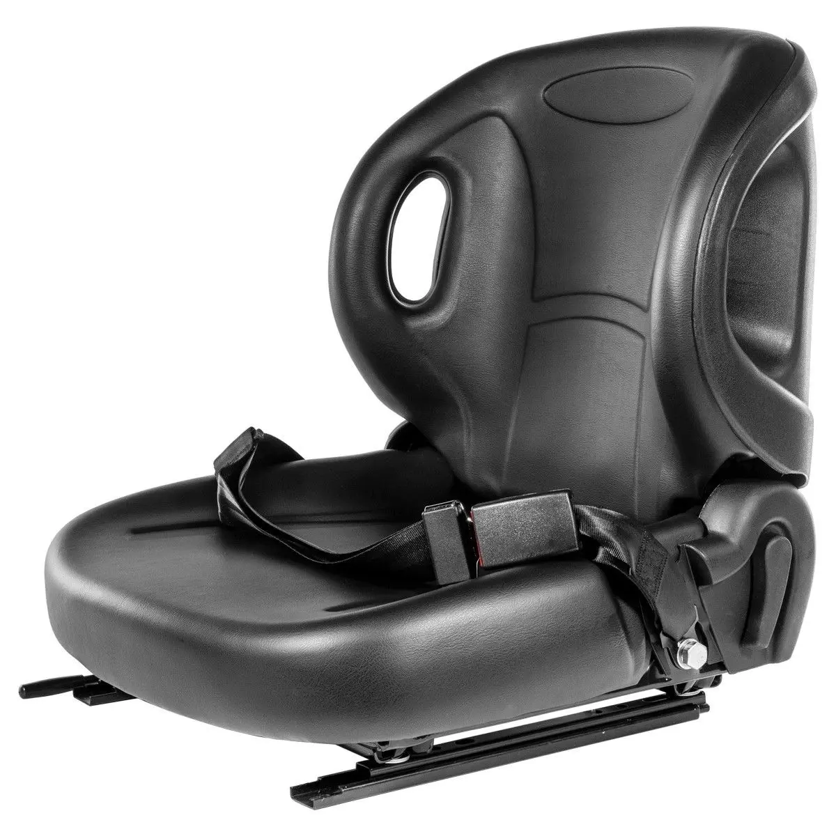 Stark USA Universal PVC Vinyl Forklift Suspension Seat Assembly - Plain, All-Seasons, Stable Seating for Clark, Cat, Hyster Belt
