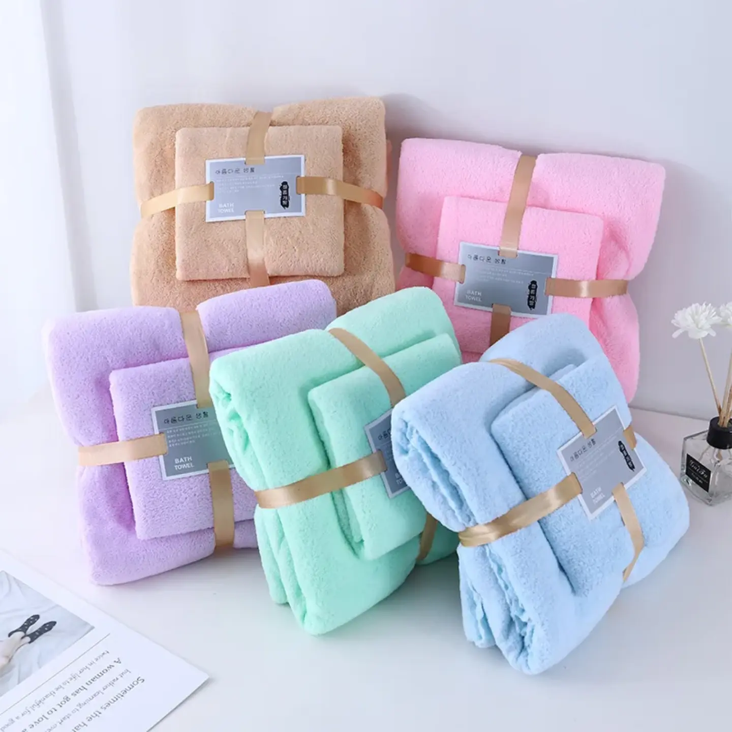 280 GSM Ultra-Soft Plush Microfiber Towel Set (2-Piece) – Premium Quality, Non-Shedding, Quick-Dry