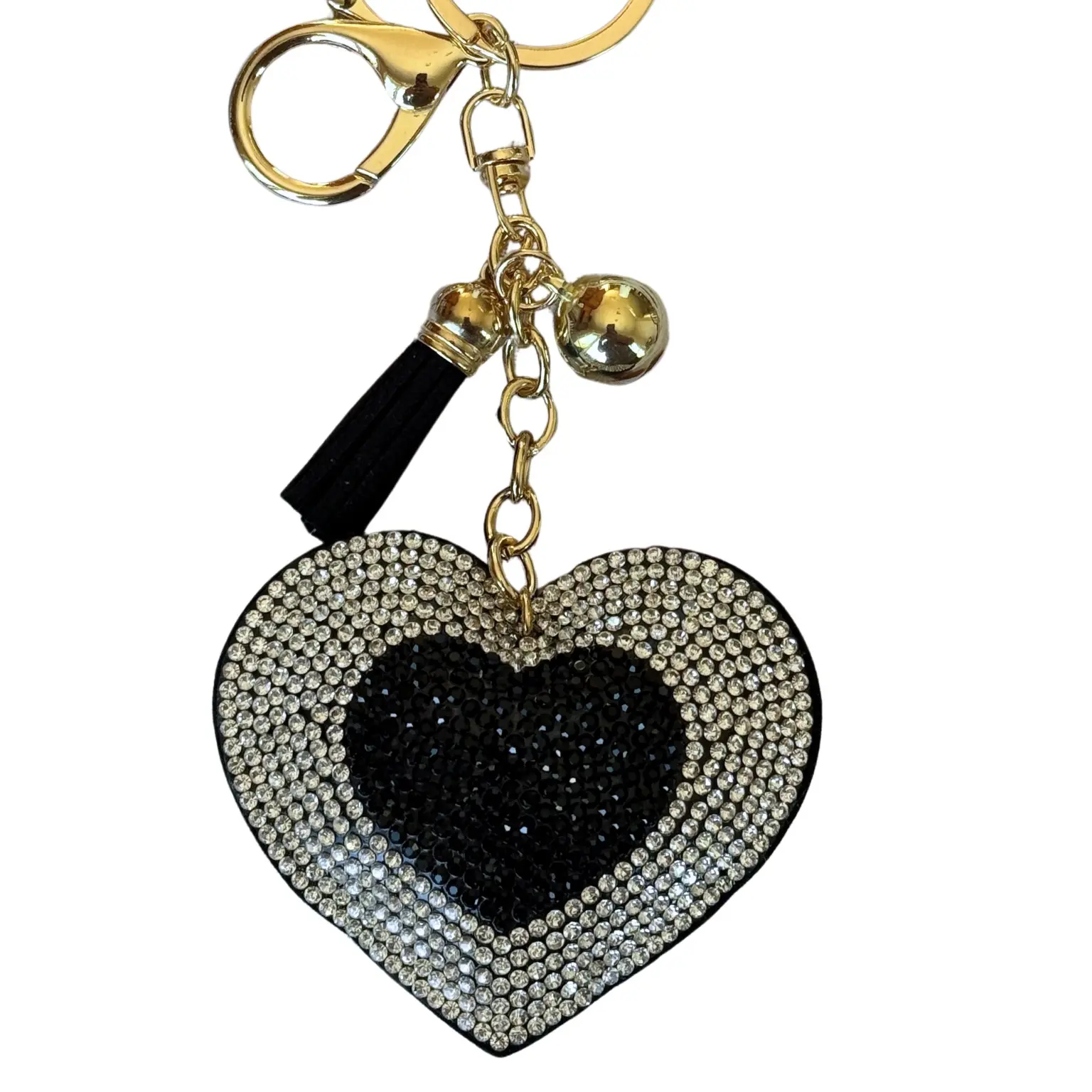 Black/Silver Heart, Gold Hardware