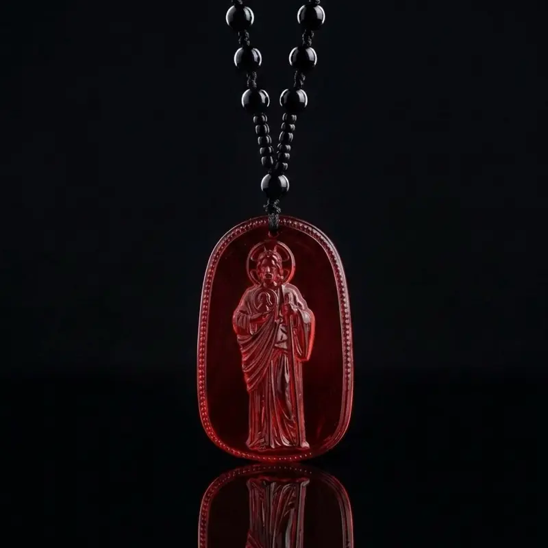 Res San Judas cord necklace