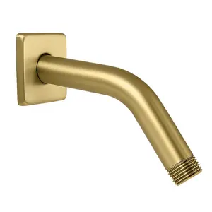 Kingston Brass  7 in. Claremont Shower Arm with Square Flange, Brushed Brass