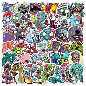 50pcs Monster Graffiti Stickers, Suitable for Faith-based Designs Such As Scrapbooks, Diaries, Laptops, Water Bottles, Cars, Etc., As Gifts with Positive Information