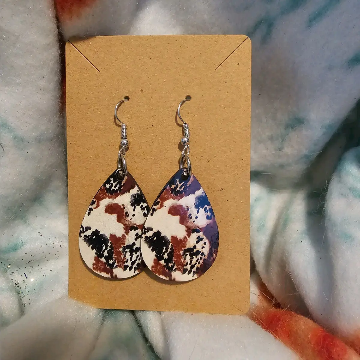 Cow Hide Earrings