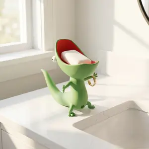 Lizard Bar Soap Holder,Bathroom Soap Dish,Cute Sponge Holder for Kitchen Sink,Key Holder,Funny Jewelry Dish,Ring Dish,Candy Bowl,Home Decor