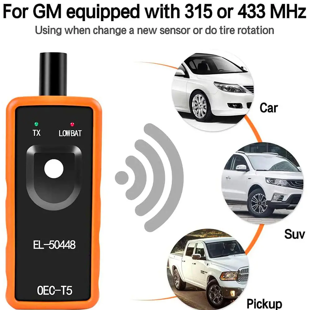 EL50448 EL50449 TPMS Programming Reset Tool, Auto Tire Pressure Monitor Sensor Relearn Diagnostic Tool for GM, Ford & Buick Cars Trucks SUVs
