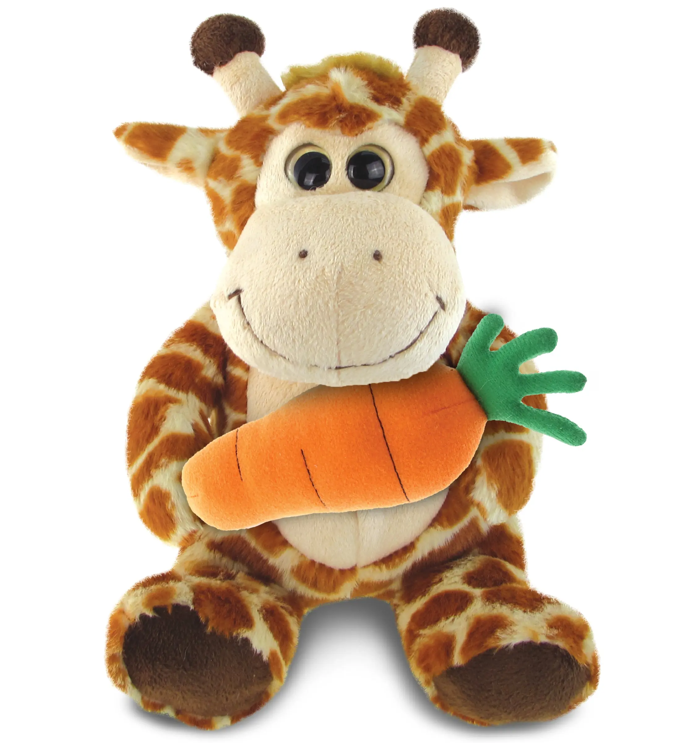 DOLLIBU 9-Inch Polyester Soft Plush Sitting Giraffe Stuffed Toy - Easter-Themed, with Carrot Accessory, Ideal Personalized Gift for Kids