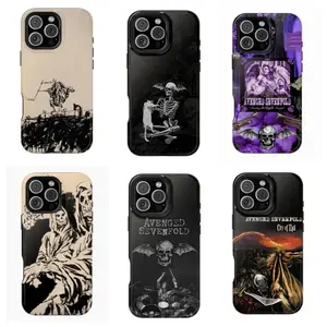 A-Avenged Sevenfold Phone Case – A7X Skull & Bat Logo Cover Perfect Gift for Music Fans Her/Him Compatible for iPhone 11 12 13 14 15 16 17 Pro Max Plus Air Mini Metalcore Alt Rock Band Merch Aesthetic Unbreakable Outer Shield Layer