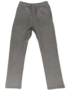 Men's Uncuffed Sweatpants Dark Gray Joggers, Casual Relaxed Fit Lounge Pants with Side Pockets & Drawstring, Casual Streetwear Loungewear for Everyday, Gym & Travel