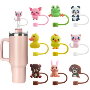 Velaco 9 PCS Silicone Straw Covers Compatible with Stanley Cups, Dust-Proof Straw Caps for Water Bottles