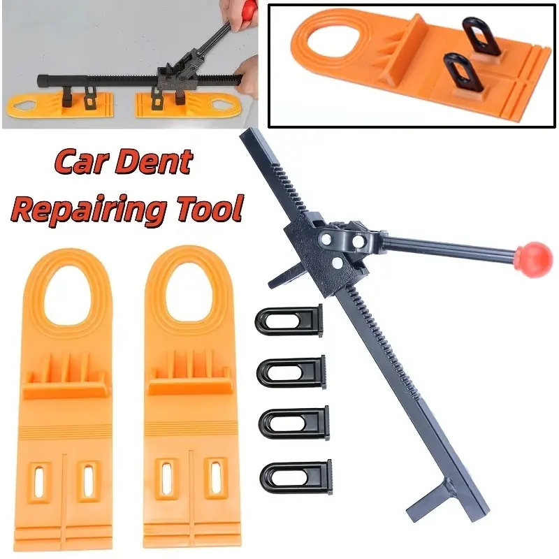Car Dent Repair Kit, Manual Expander Body Repair Set, Car Repair Tools, Includes 2 Pullers, Reusable Film, Hand Expansion Tool, for Car Bumper Hail Damage Scratch Fix, Car Dent Remover
