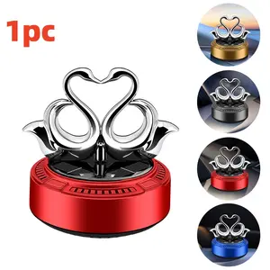 Solar Air Freshener Diffuser, Elegant Swan Scented Dashboard Decor, Air Purifier for Car Office Home Study Room
