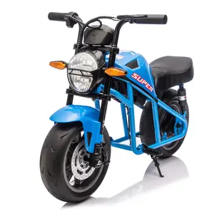 24V300W Kids Ride On XL Electric Toy Muscle Motorcycle,High-Speed Hub Motor,14in Widen EVA Wheels,Twist Grip Throttle,Speed up to 11.18MPH,Dual Suspension,Music&Light,Long Life Battery For Kids 6+