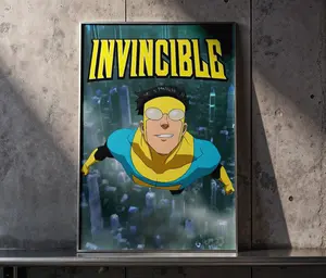 Frameless Art Poster: "Invincible Battle-Worn" – A Essential for Comic Book Aficionados.Ideal for Decking Out Gaming Rooms, Lounges, and as a Stunning Piece in Collectors' Display