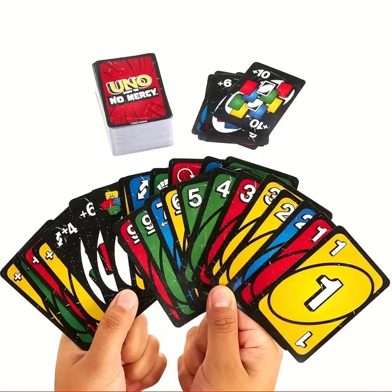 Uno No Mercy Special Edition Card Game, Perfect for Party Icebreaker, Competitive Fun for Adults and Teens, Classic Uno Gift Idea - TikTok Shop Uno No Mercy Special Edition Card Game, Perfect for Party Icebreaker, Competitive Fun for Adults and Teens, Classic Uno Gift Idea - TikTok Shop