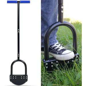 Edger for Landscaping, Garden Border Edger with Wide Footplate, Portable Garden Tools for Garden Bed, Weed Removal, Flowerbed, Sidewalk, Turf, Trenches
