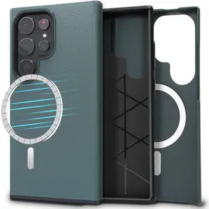 For Samsung Galaxy S25 Ultra S24 S23 Ultra S24 S25 Plus Case [Compatible With MagSafe] [Dual Layer] [Anti-Slip] Protective Shockproof Slim Grip Cover