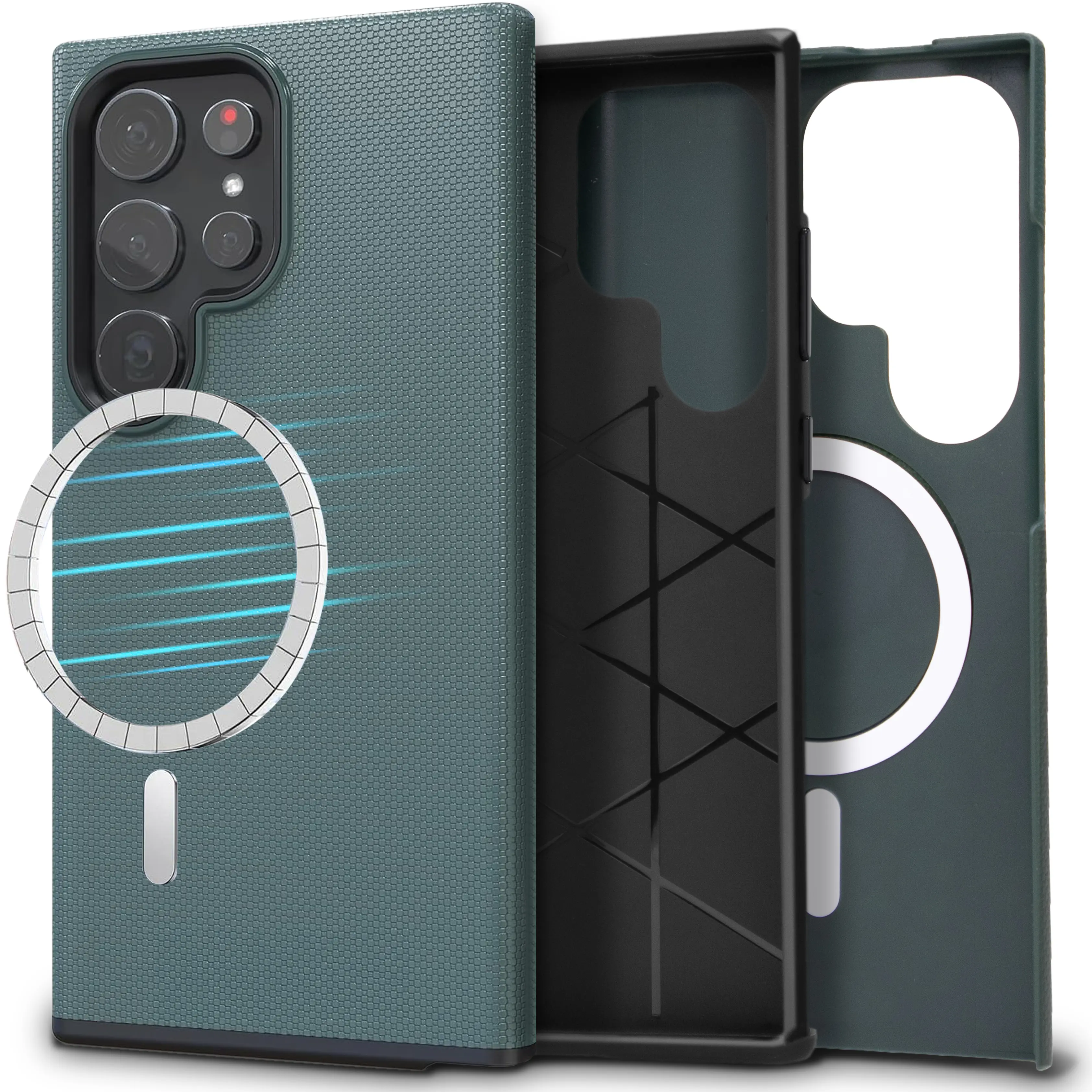 For Samsung Galaxy S25 Ultra S24 S23 Ultra S24 S25 Plus Case [Compatible With MagSafe] [Dual Layer] [Anti-Slip] Protective Shockproof Slim Grip Cover