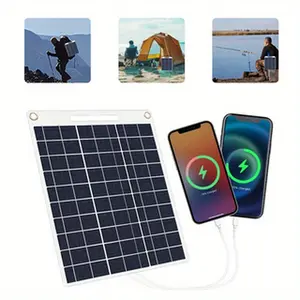 Compact And Lightweight Solar Charging Board with a Single-Sided Crystal Design And Micro USB Interface, Ideal for Charging Mobile Devices, Power Banks, Cameras, And Speakers. Essential for Outdoor Activities Like Hiking And Camping
