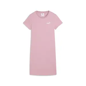 PUMA Womens Essentials Small Logo Slim Short Sleeve Dress Casual Casual - Pink
