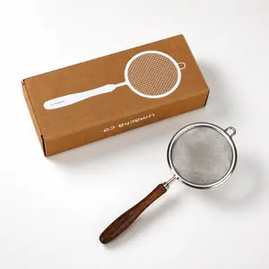 Umacha.co Matcha Sifter - Stainless Steel & Walnut Wood Handle